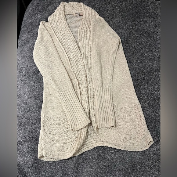 Triple Five Soul Long Cream/Beige Airy Cardigan size L - Picture 4 of 12